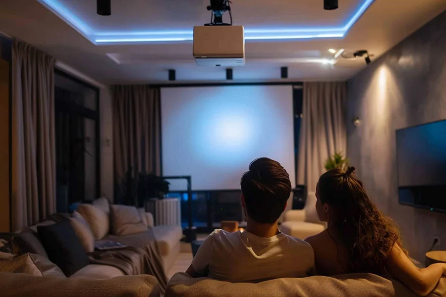 home cinema with projector